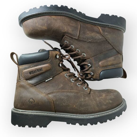 Wolverine MEN'S FLOORHAND WATERPROOF 6" WORK BOOT Brown 12 - Picture 8 of 10